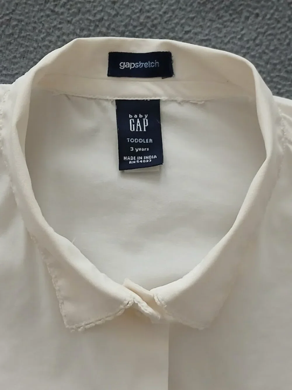 Baby GAP White Cotton Stretch Shirt - size 3T